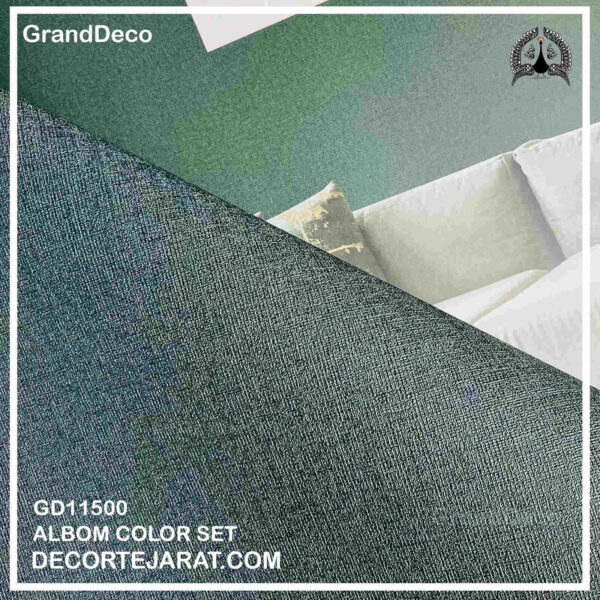 با طراحی جذاب و رنگ سبز، کاغذ دیواری سبز کاجی GD11500 سبز درباری