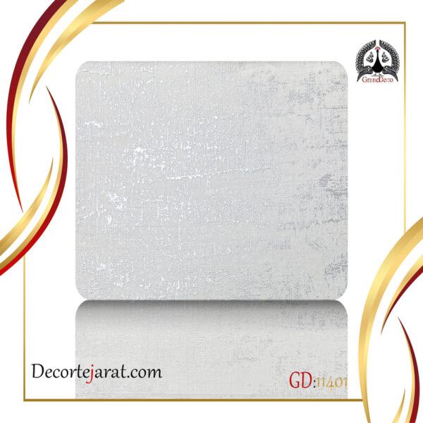 کاغذ دیواری پتینه سفید استخوانی GD11401، با سایه طوسی مناسب استفاده در تمام فضاهای داخلی منزل و محل کار شما است